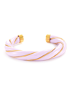 Aurelie Bidermann Diana' Gold Plated Twisted Bakelite Bracelet In Purple