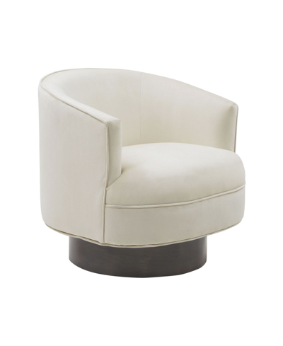 Tov Furniture Stella Velvet Swivel Chair In Cream