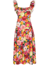 BORGO DE NOR JESSIE FLORAL PRINT MIDI DRESS