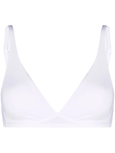 12 Storeez Triangle-cup Bra In White