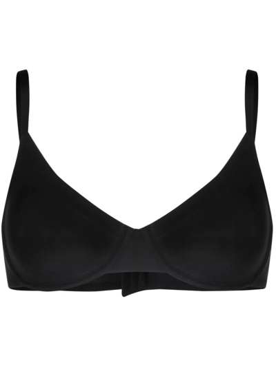 12 Storeez Triangle-cup Bra In Black