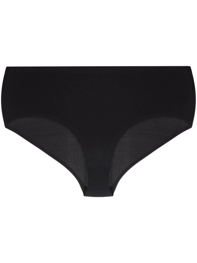 12 Storeez Seamless Cotton Briefs In Black