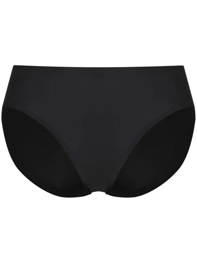 12 Storeez Seamless Cotton Briefs In Black