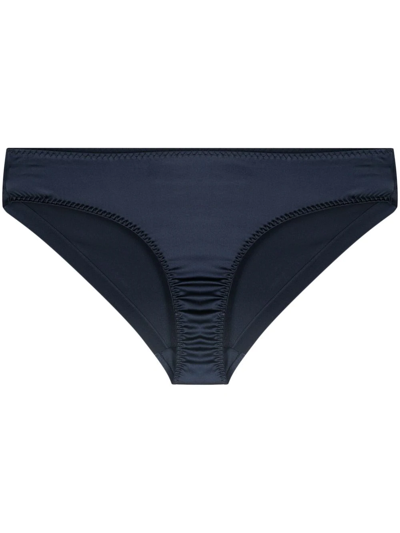 12 Storeez Classic Silk-blend Briefs In Blue