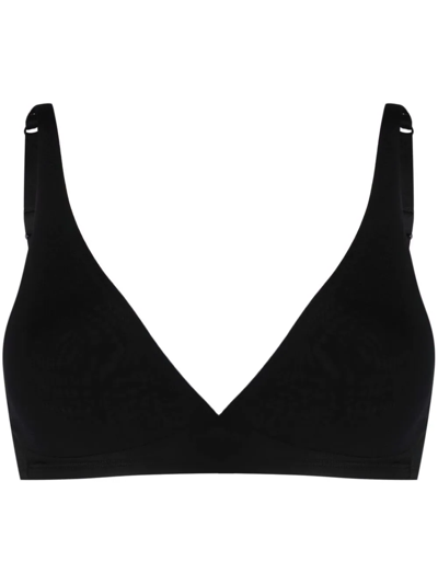 12 Storeez Triangle-cup Bra In Black