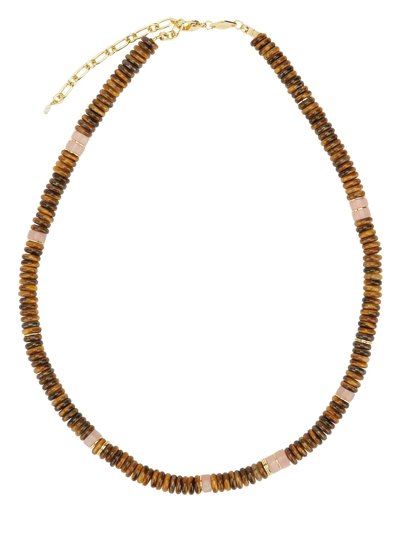 Anni Lu Gold-plated Sunseeker Carnelian Beaded Necklace