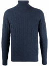 CRUCIANI CABLE-KNIT WOOL-CASHMERE JUMPER