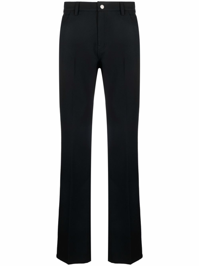 Courrèges High-waisted Straight-leg Trousers In Black