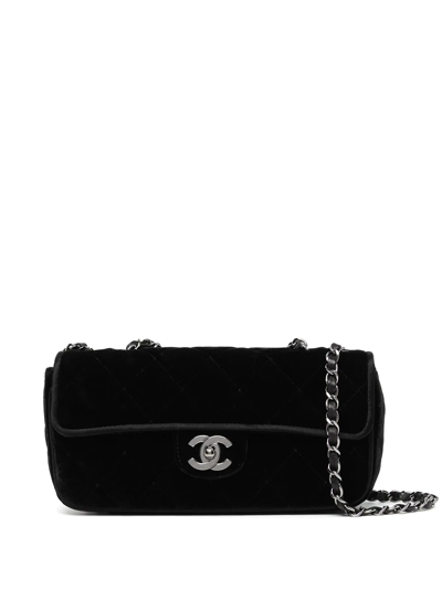 Pre-owned Chanel 2006 Cc Diamond-quilted Shoulder Bag In Black