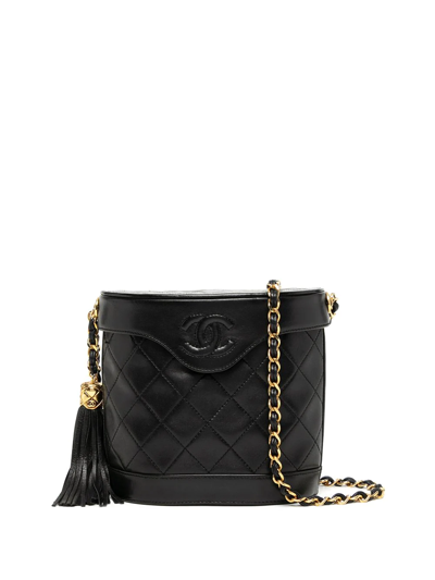 【CHANEL】CC diamond-quilted tassel crossbody bag★シャネル Pre-owned Chanel 1990s Cc Diamond-quilted Tassel Crossbody
