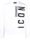 Dsquared2 Logo-print Cotton Sweatshirt In White