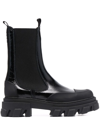 Ganni Naplack Mid Chelsea Boot In Black