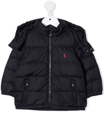 Ralph Lauren Babies' Recycled-polyester Padded Coat In Blue