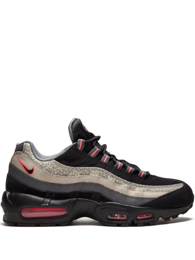 Nike Air Max 95 Panelled Leather, Suede And Mesh Sneakers In Black