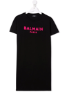 BALMAIN LOGO印花T恤式连衣裙