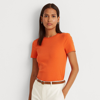 Ralph Lauren Stretch Cotton T-shirt In Hyannis Port Orange