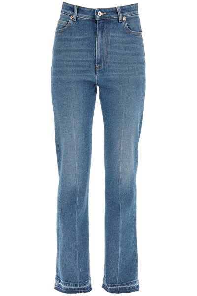 Valentino High Waisted Flare Jeans In Blue