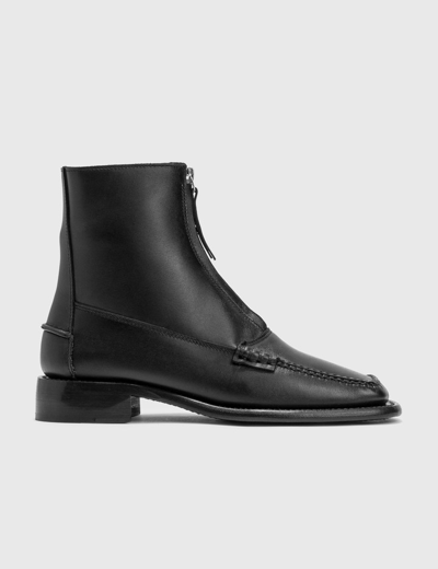Hereu Mallera Front-zip Ankle Boots In Black