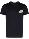 Moncler Logo Patch Short-sleeve T-shirt In Blue