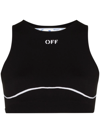 Off-white Jersey Seamless Crop Top In Black