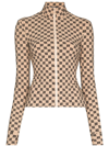 Misbhv Ssense Exclusive Beige Lara Monogram Zip Top In Neutrals