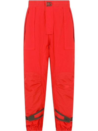 Dolce & Gabbana Panelled Loose-fit Trousers In Red