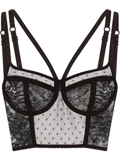 DOLCE & GABBANA LACE BUSTIER TOP