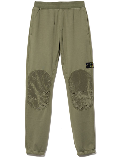 Stone Island Junior Kids' Logo-patch Knee-pads Track Trousers In Animal Print