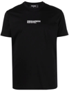 Dsquared2 'cool Fit Tee' Black T-shirt With Logo Print On The Front In Black