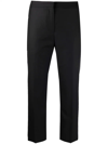 Alexander Mcqueen Tailored Cropped Trousers In Black
