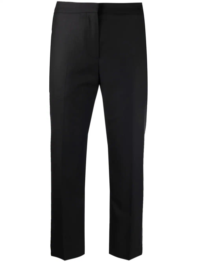 Alexander Mcqueen Tailored Cropped Trousers In Black