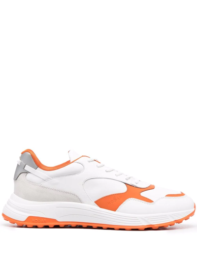 Hogan Colour-block Low-top Trainers In White