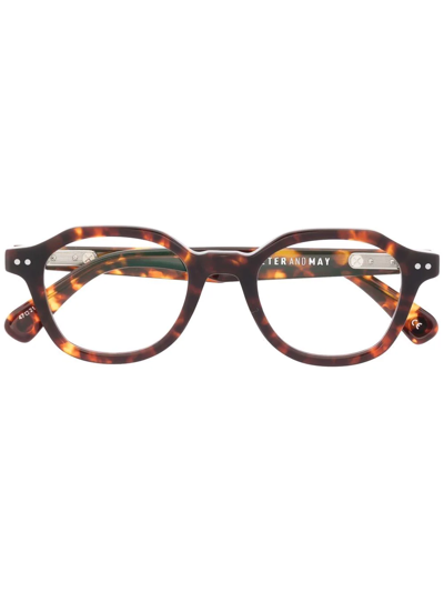 Peter & May Walk Tortoiseshell Round-frame Glasses