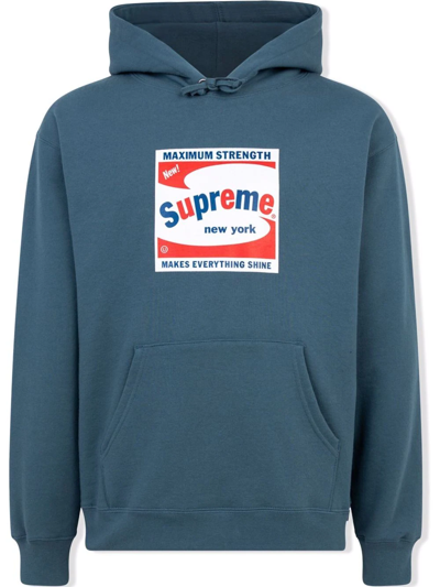 Supreme Shine Graphic-print Hoodie In Blue