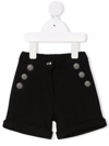 Balmain Babies' Shorts With Metal Buttons In Black