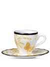 Gucci Herbarium Coffee Cup And Saucer Double Set In Yellow