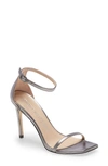 Stuart Weitzman Nudistcurve Ankle Strap Sandal In Gunmetal