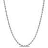 AMOUR AMOUR 2.2MM ROPE CHAIN NECKLACE IN STERLING SILVER