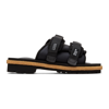 MONCLER GENIUS 2 MONCLER 1952 BLACK MOTO MOUNTAIN SANDALS