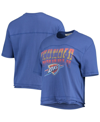 Junk Food Women's Blue Oklahoma City Thunder Gradient Crop Top In Blue