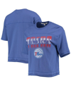 Junk Food Women's Blue Oklahoma City Thunder Gradient Crop Top In Royal