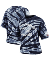 Wear By Erin Andrews Women's Navy New England Patriots Tie-dye T-shirt In Navy