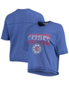 Junk Food Women's Blue Oklahoma City Thunder Gradient Crop Top In Royal