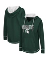 Colosseum Women's Green Michigan State Spartans Tunic Pullover Hoodie In Green