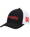 COLUMBIA MEN'S BLACK NEBRASKA HUSKERS PFG LOGO SNAPBACK HAT