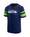 FANATICS MEN'S DK METCALF COLLEGE NAVY SEATTLE SEAHAWKS HASHMARK NAME AND NUMBER V-NECK T-SHIRT