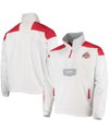 Columbia Men's White Ohio State Buckeyes Santa Ana Anorak Quarter-zip Jacket In White