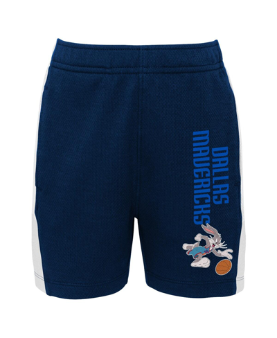 Outerstuff Big Boys Navy Dallas Mavericks Space Jam 2 Slam Dunk Mesh Shorts
