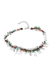 UNODE50 SURFER GLASS & LEATHER BEADED NECKLACE