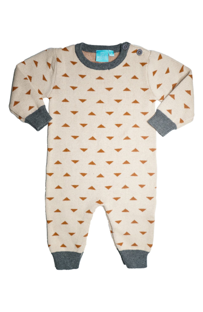 Bear Camp Babies' Pyramid Sweater Knit Romper In Oatmeal